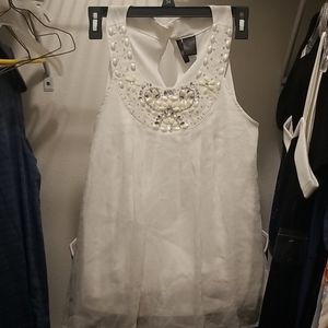 Jeweled Sleeveless Blouse